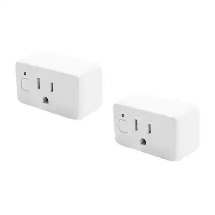 Front. Shelly - Shelly Plug US Gen4 (White) Smart Home Plug, Wi-Fi, Bluetooth & ZigBee, 1800W, Energy Monitoring & Light Sensor- 2 pack - White.