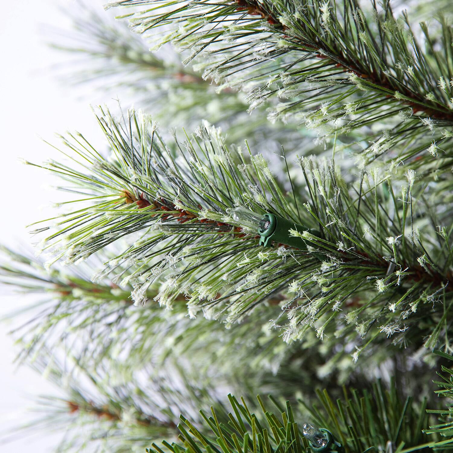 Alt View 4. Home Heritage - Home Heritage Stanley 7' Pine Artificial Christmas Tree, PreLit 350 Clear Lights - 7ft. Clear.