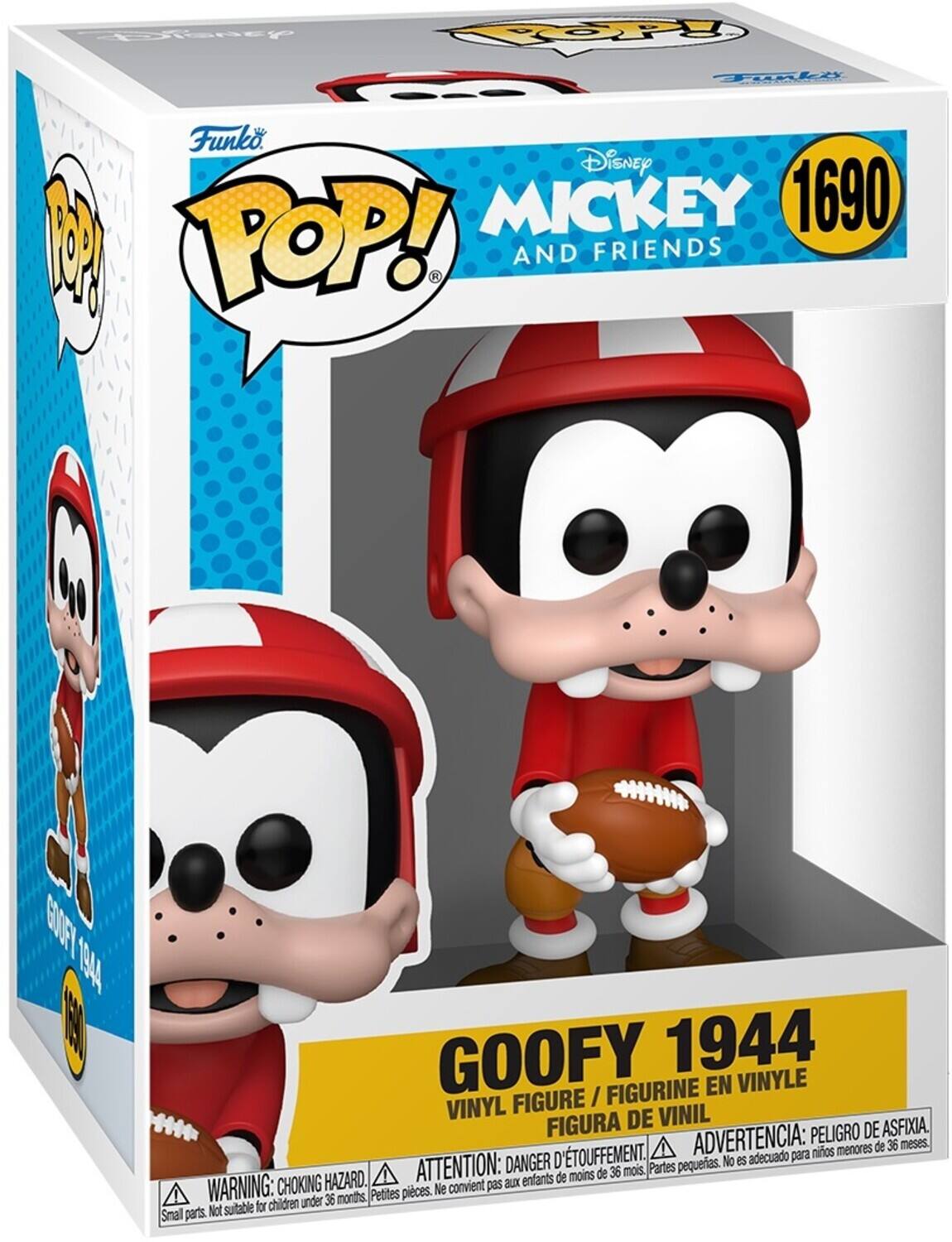 EoTney COP Topki Funko Disney MICKEY 1690 A 1 POP! R AND FRIENDS EY 19A4 a 1944 GOOFY / FIGURINE EN VINYLE VINYL FIGURE VINIL FIGURA DE DE ASFIXIA. ADVERTENCIA: PELIGRO 36 meses. nios menores de ATTENTION: DANGER D'TOUFFEMENT. Partes pequeas. No es adecuado para de moins de 36 mois CHOKING HAZARD. convient pas aux enfants WARNING: under 36 months, Petites pieces. Ne Not suitable for children Small parts.