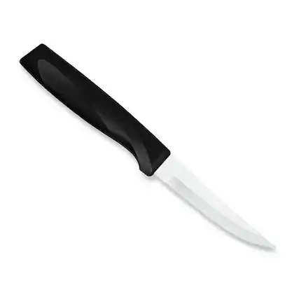 Front. Rada - Cutlery 3.25-Inch Heavy Duty Paring Knife Anthem Wave Handle - Black.