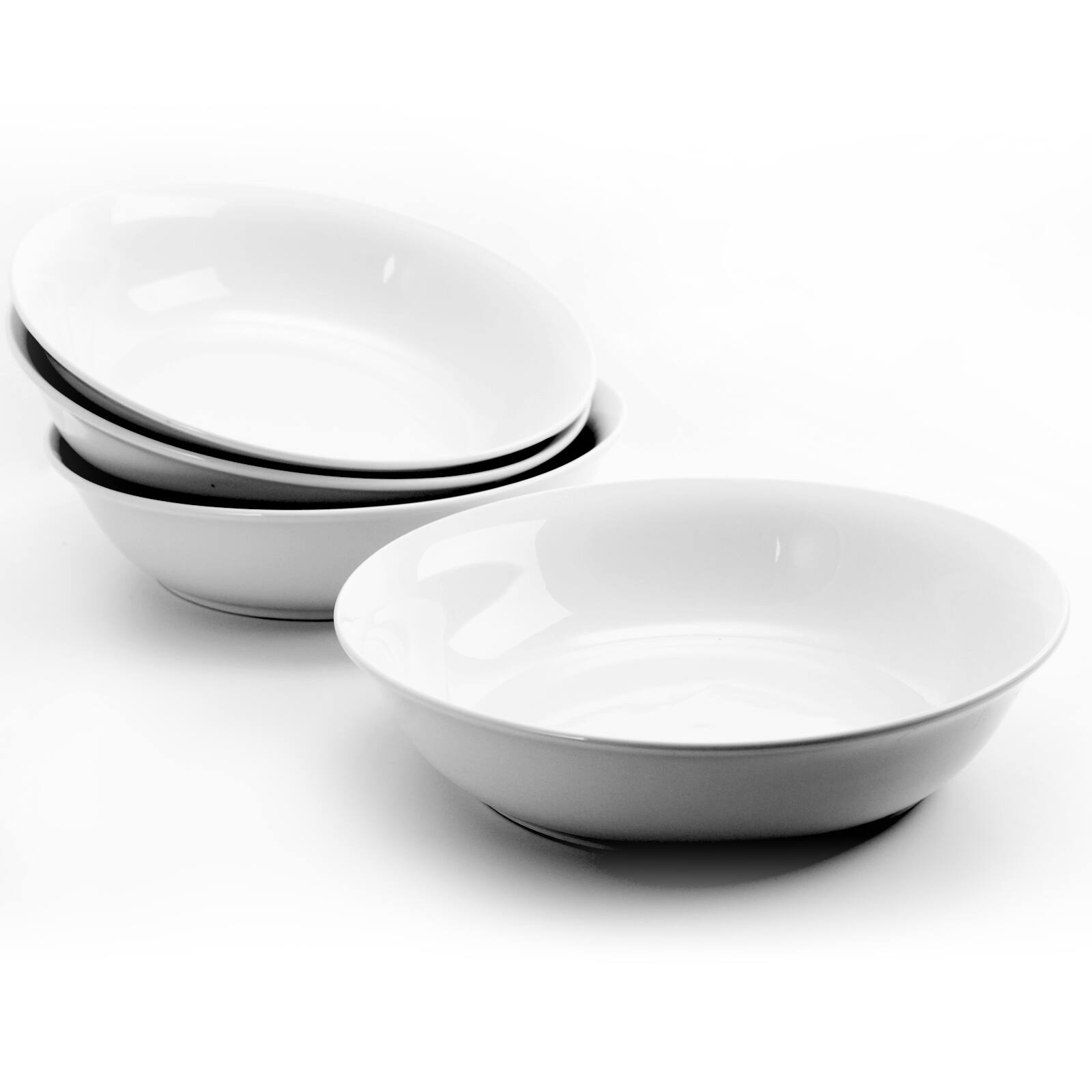 Alt View 3. Gibson - Gibson Home Wide 8.75 in. Stoneware Dinner and Serving Bowls in White, Set of 4 - White.