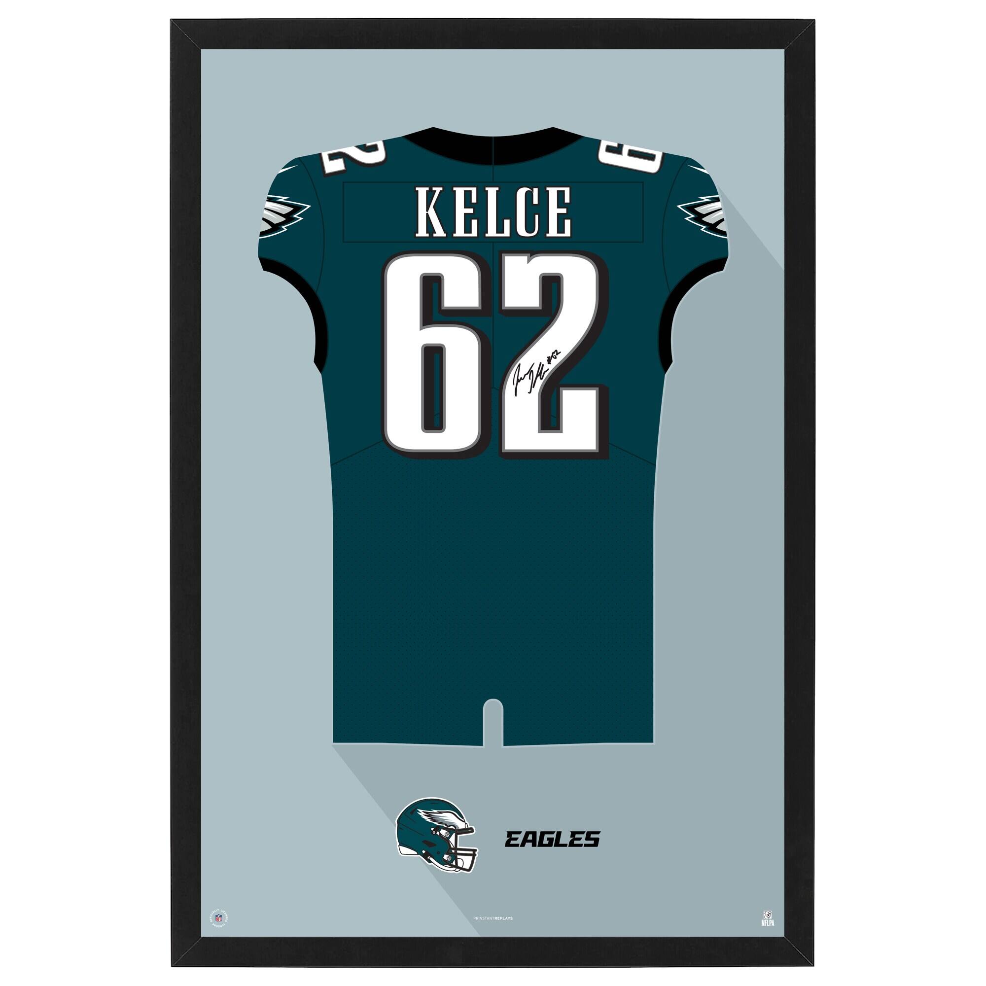 Jason Kelce Philadelphia Eagles Home Jersey Framed Art Print