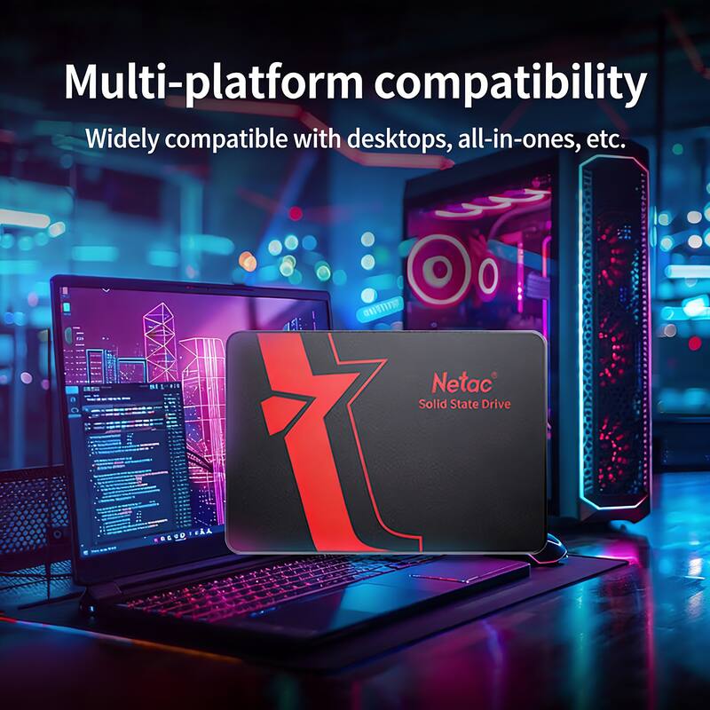 Multi-platform compatibility  
Widely compatible with desktops, all-in-ones, etc.  
Netac Solid State Drive