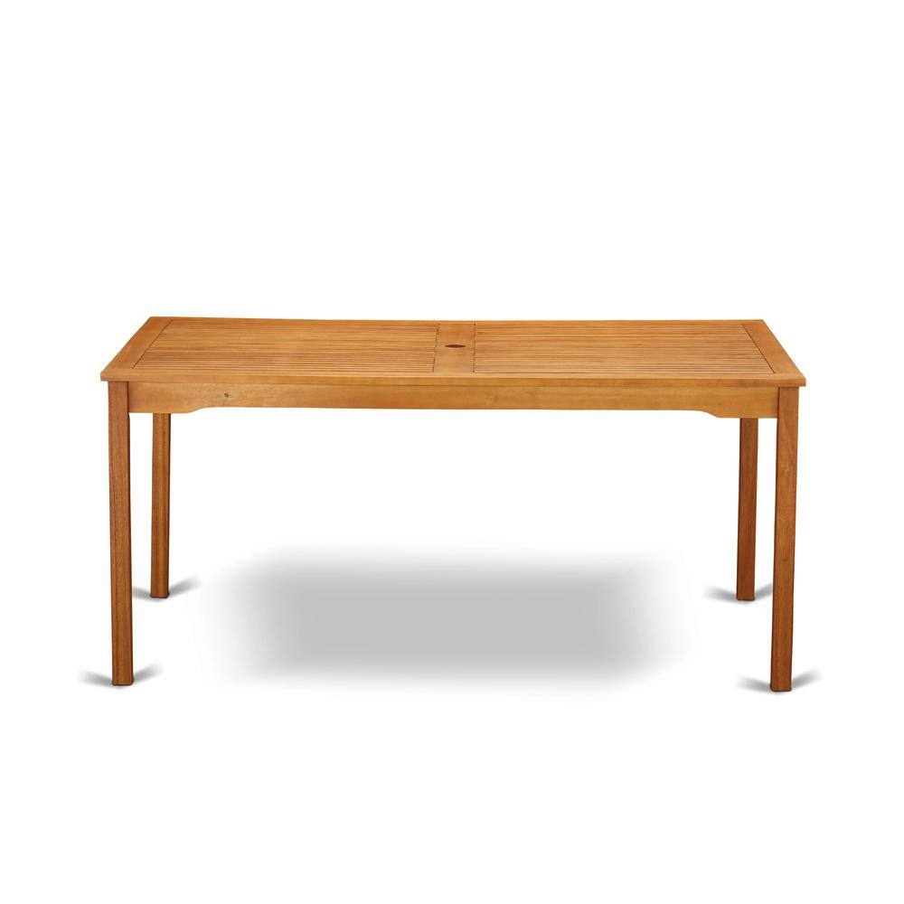 Alt View 2. East West Furniture - 5 Piece Patio Dining Set Contains a Rectangle Acacia Wood Table - Brown.