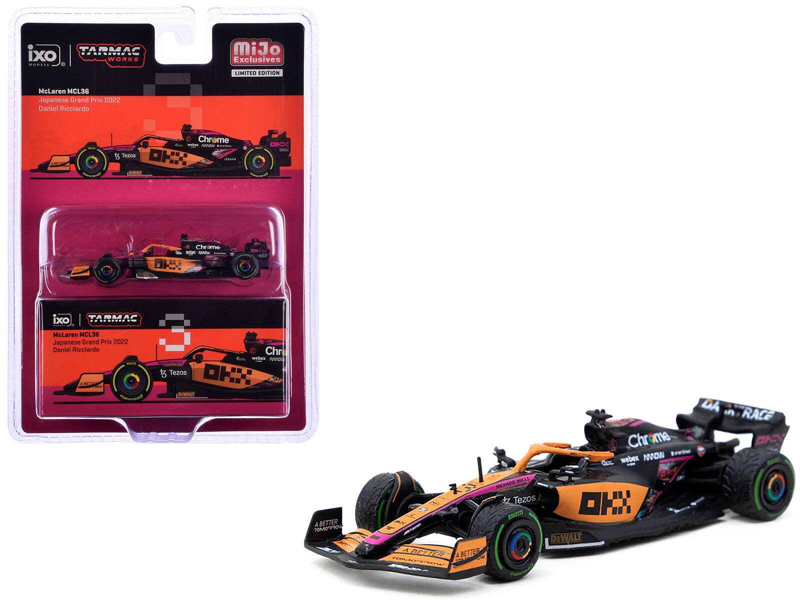 Mini GT - McLaren MCL36 #3 Daniel Ricciardo Formula One F1 "Japanese GP" (2022) "Global64" Series 1/64 - Multi