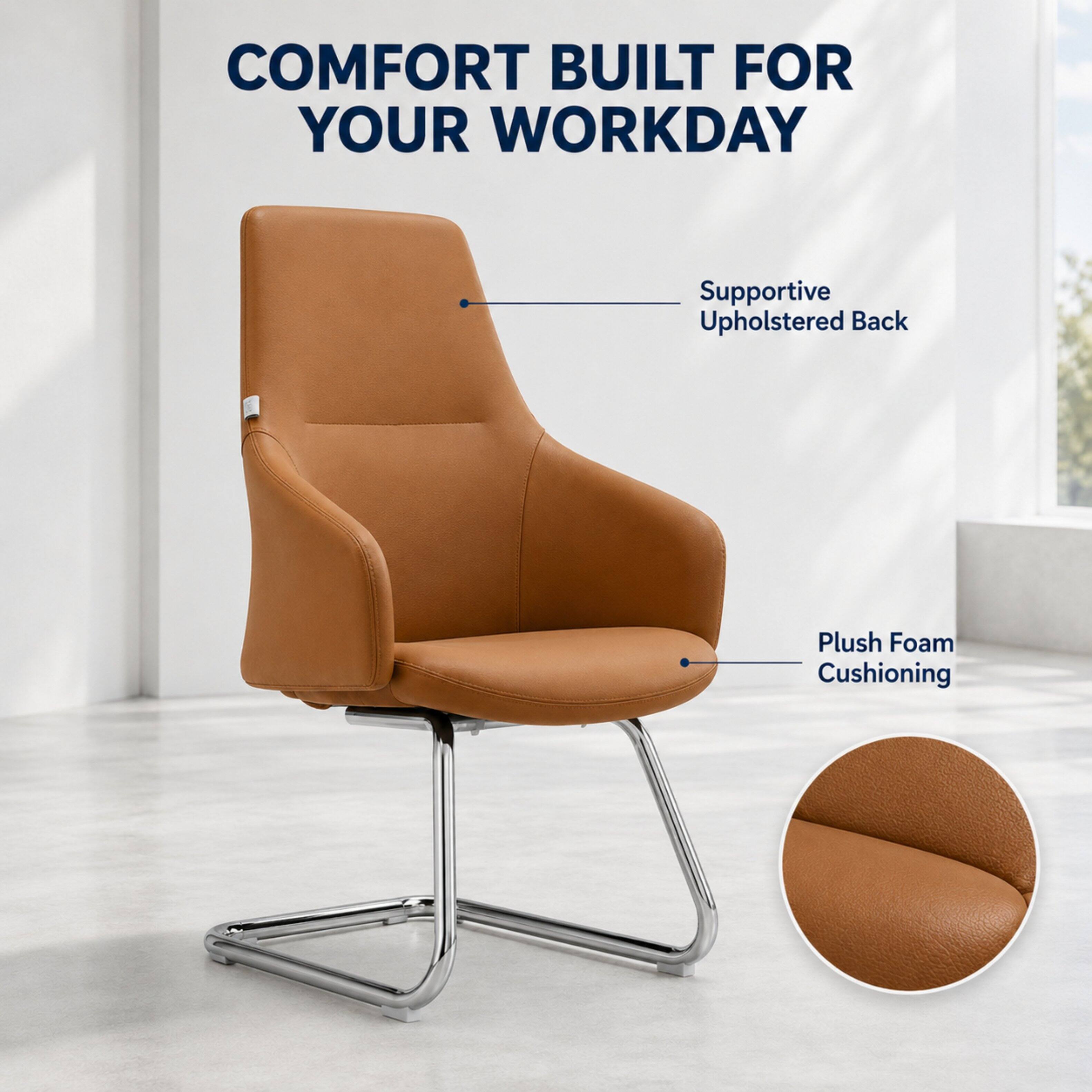 COMFORT BUILT FOR YOUR WORKDAY

- Supportive Upholstered Back
- Plush Foam Cushioning