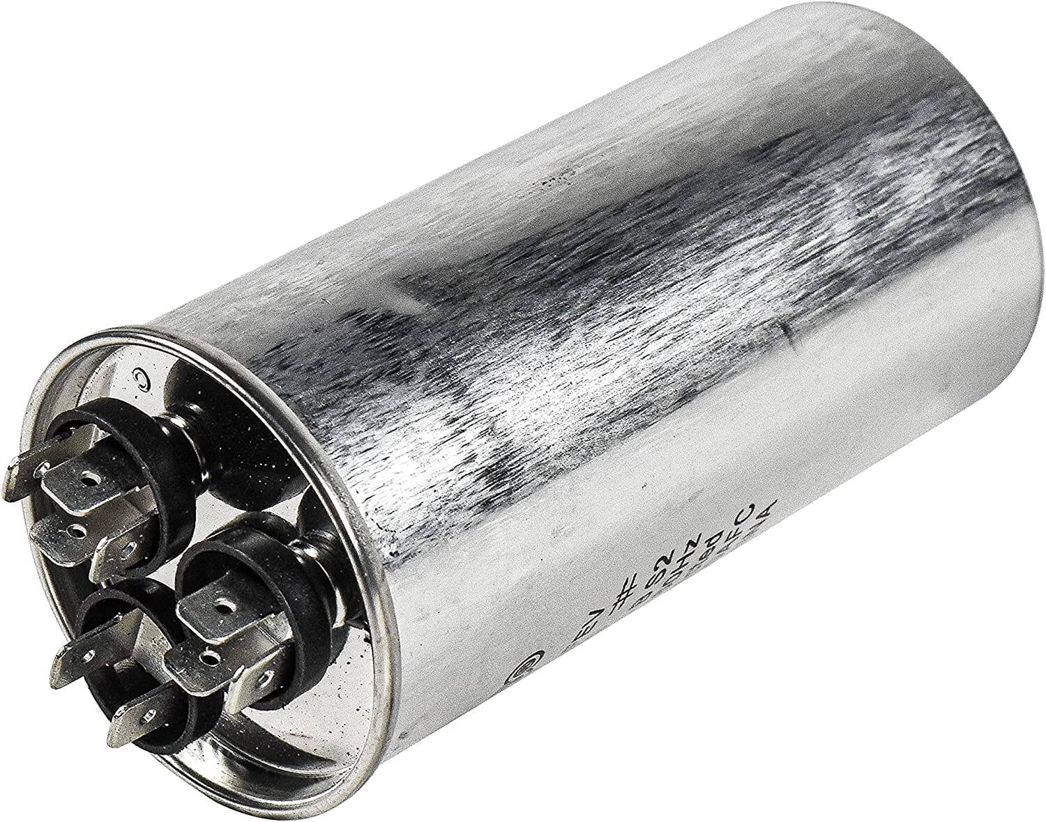 Back. HQRP - 30 + 5 uF Dual Run Capacitor, 370-440 V AC CBB65, replacement HVAC blower compressor furnace motor.