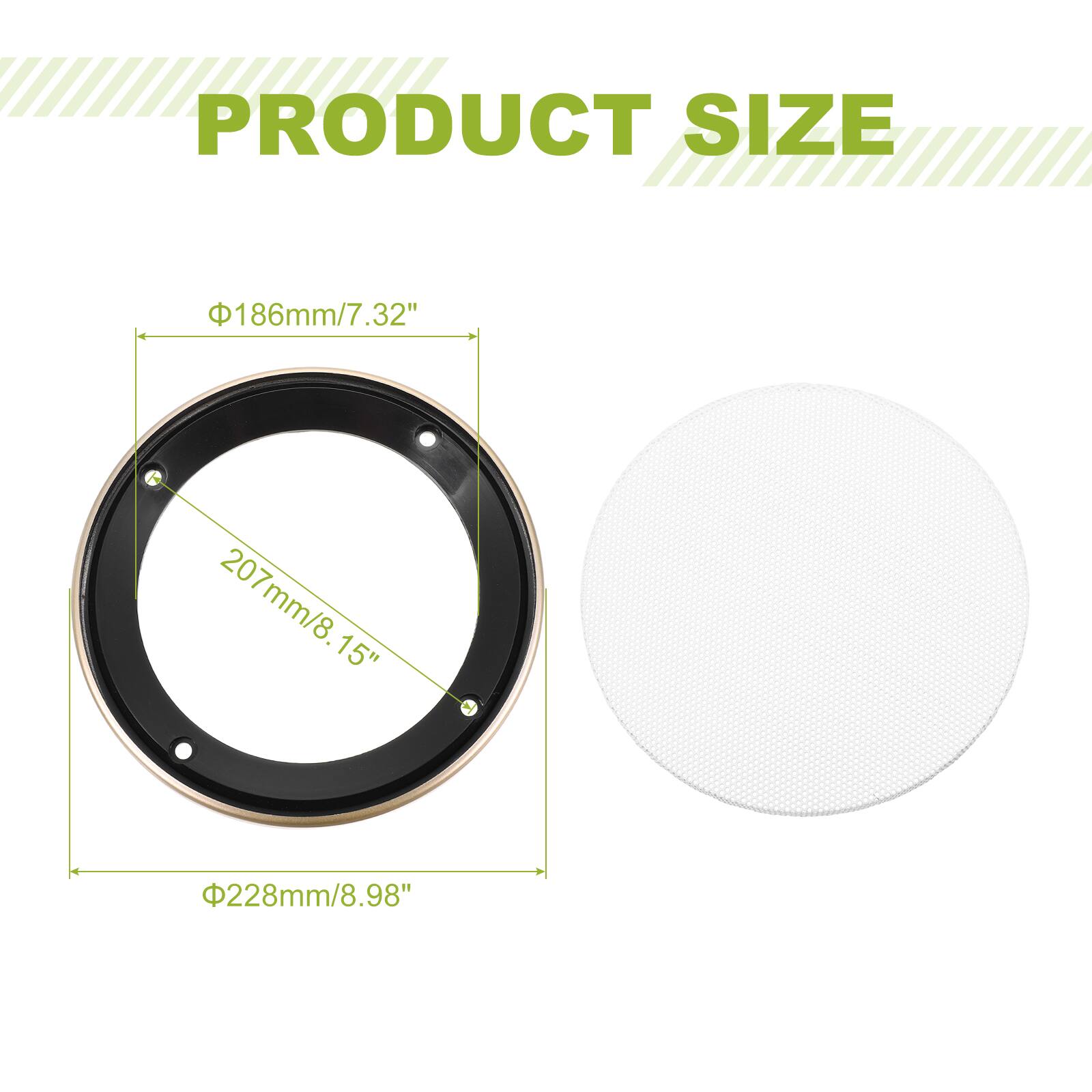 PRODUCT SIZE

- 186mm/7.32"
- 207mm/8.15"
- 228mm/8.98"