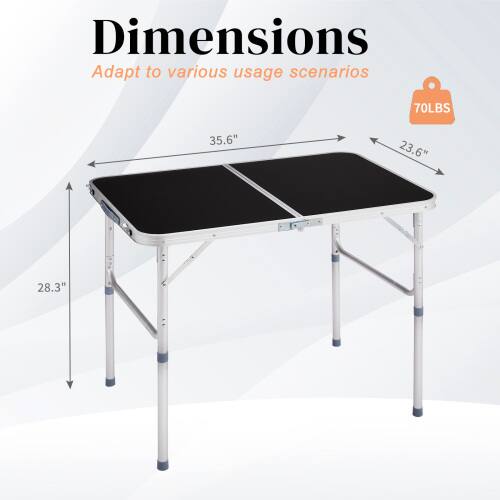Dimensions Adapt to various usage scenarios  
70LBS  
35.6" x 23.6" x 28.3"