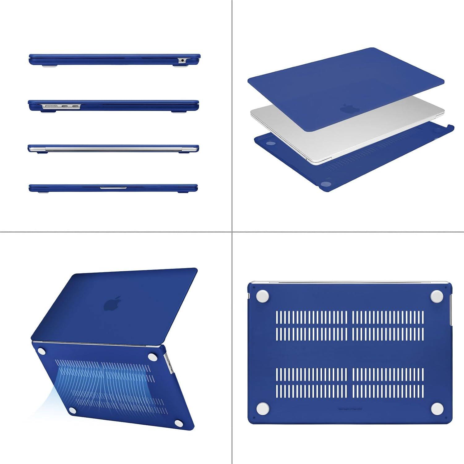 Alt View 1. mosiso - MacBook Air 15 inch Case for models A3448 A3241 A3114 A2941 (2023-2026) - Royal Blue.