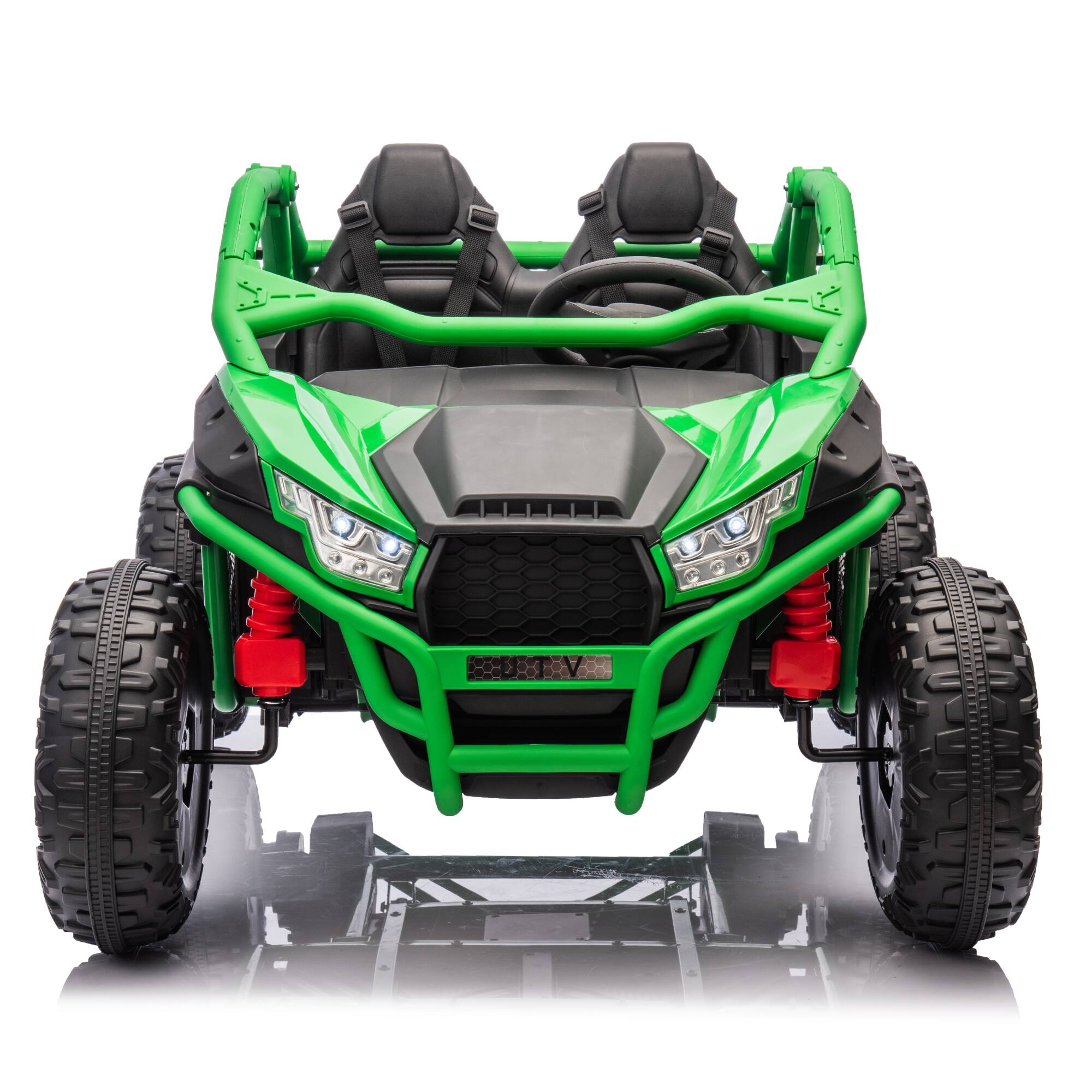 Alt View 7. ELEMENT ACE - Two-Seater Children's Ride-On UTV with Parental Remote Control and Four-Wheel Suspension System for Outdoor - Green.