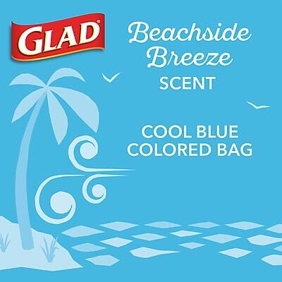 GLAD Beachside Breeze Scent  
Cool Blue Colored Bag