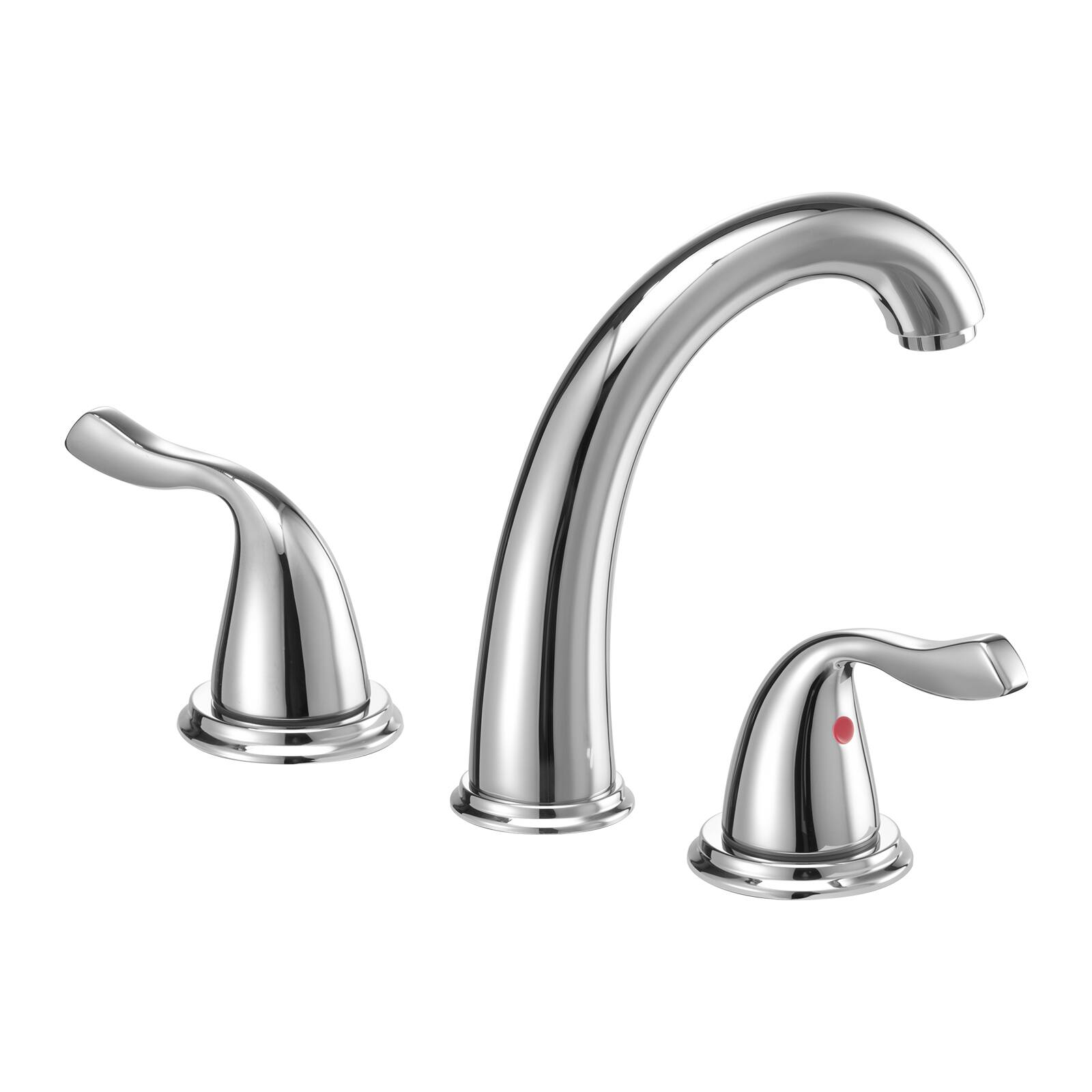 Alt View 5. VEVOR - Roman Tub Faucet, 3 Hole Waterfall Bathtub Faucet, Gooseneck Bath Tubs Faucets Set, Deck Mount Bath Tub Faucets Set - Silver.