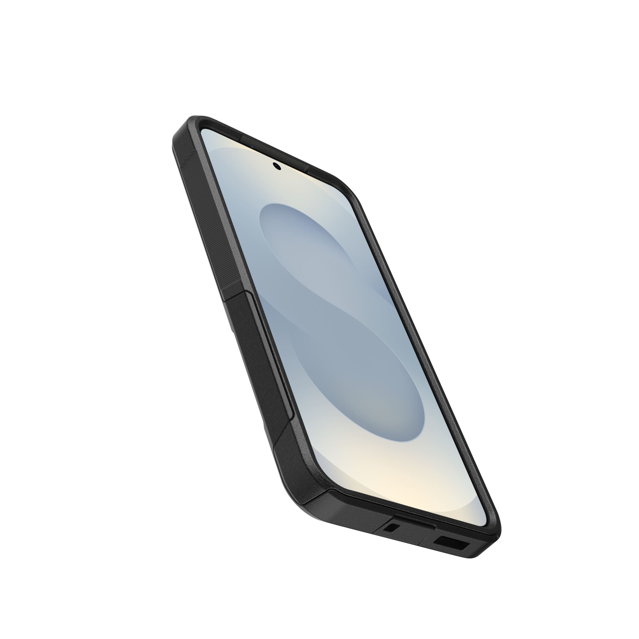 Left. OtterBox - Commuter Series Hard Shell for Galaxy S25 - Black.