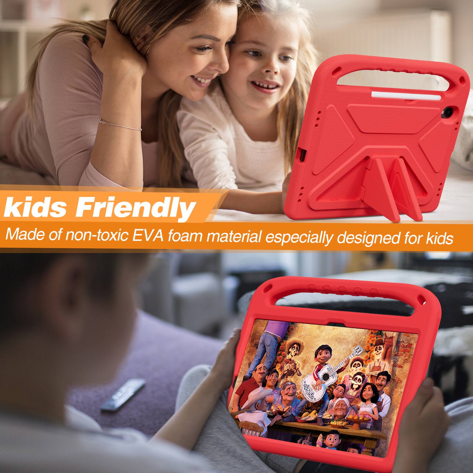 kids Friendly  
Made of non-toxic EVA foam material especially designed for kids