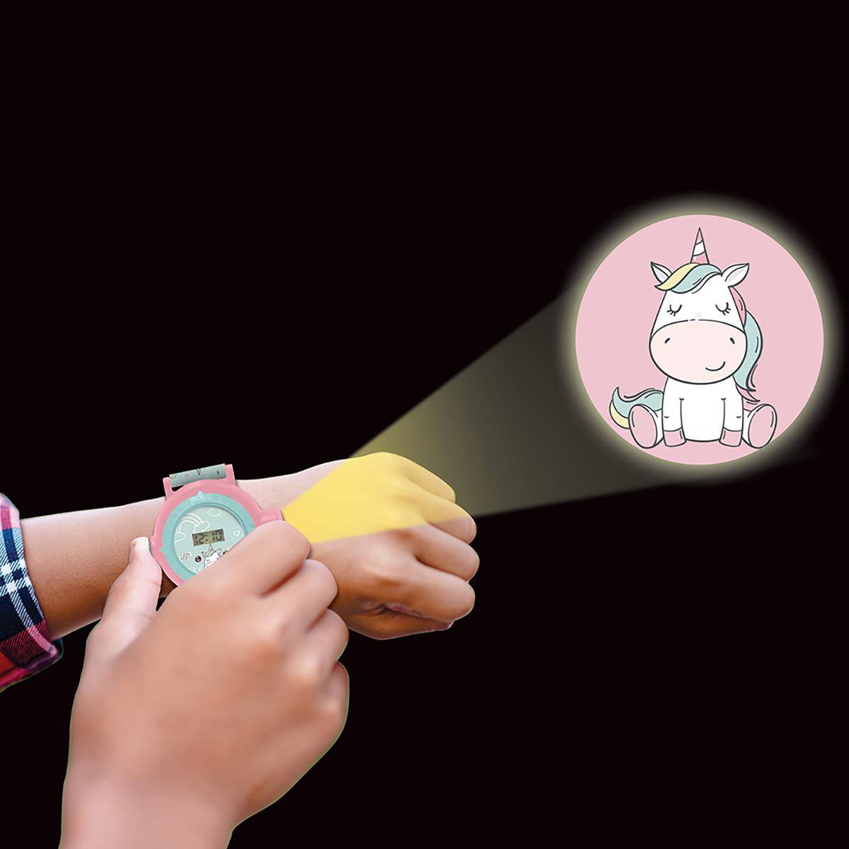 Alt View 4. Lexibook - Unicorn Digital Projection Watch with 20 Images to Project - BLUE.
