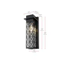 Elegant Lighting - Wildey 7 inch Outdoor Pendant - Black