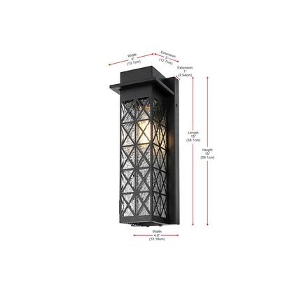 Width 5" (12.7cm)
Extension 5" (12.7cm)
Extension 1" (2.54cm)
Length 15" (38.1cm)
Height 15" (38.1cm)
Width 4.8" (12.19cm)