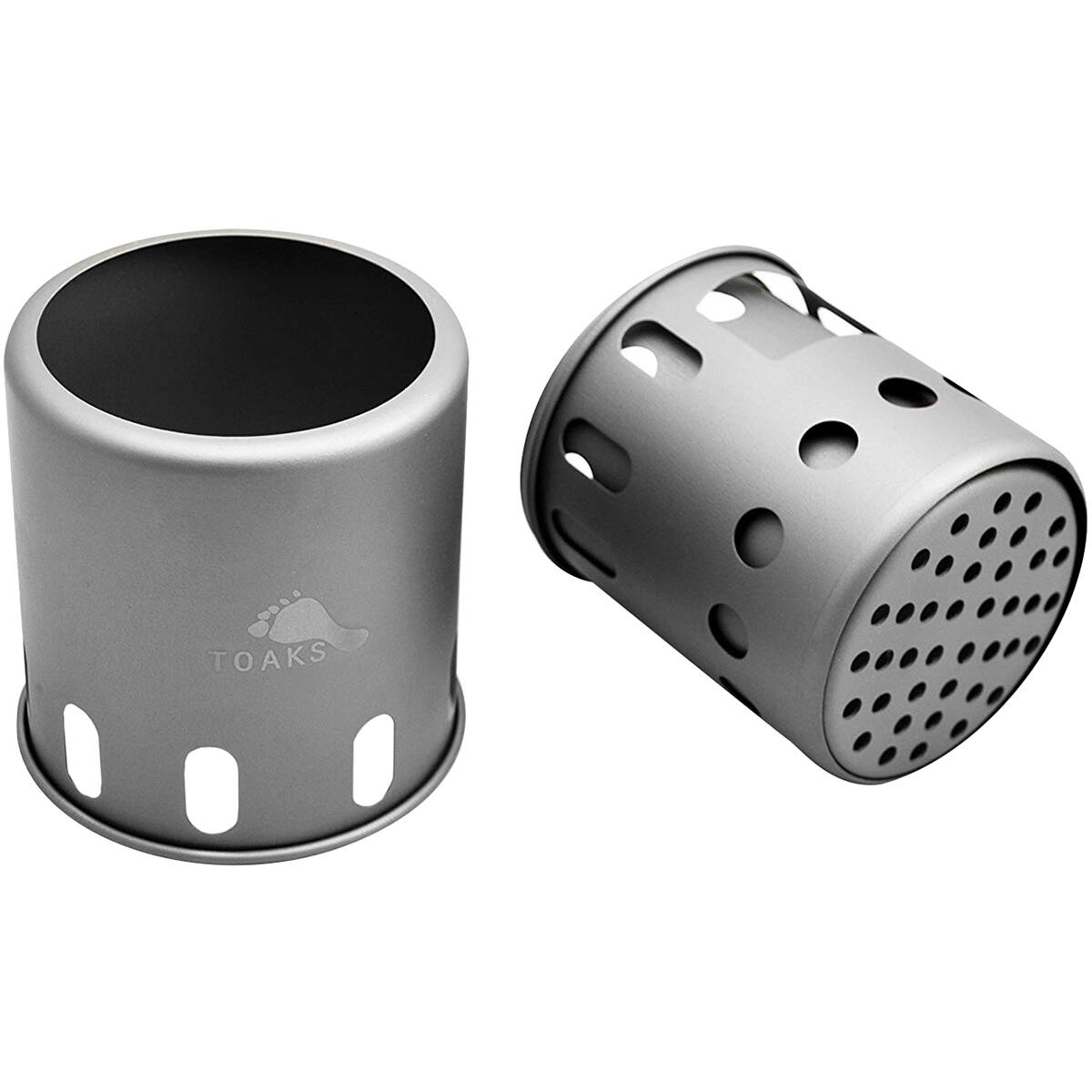 Alt View 1. TOAKS - TOAKS Titanium Backpacking Wood Burning Stove STV-12 - Small - Outdoor Camping - Silver.