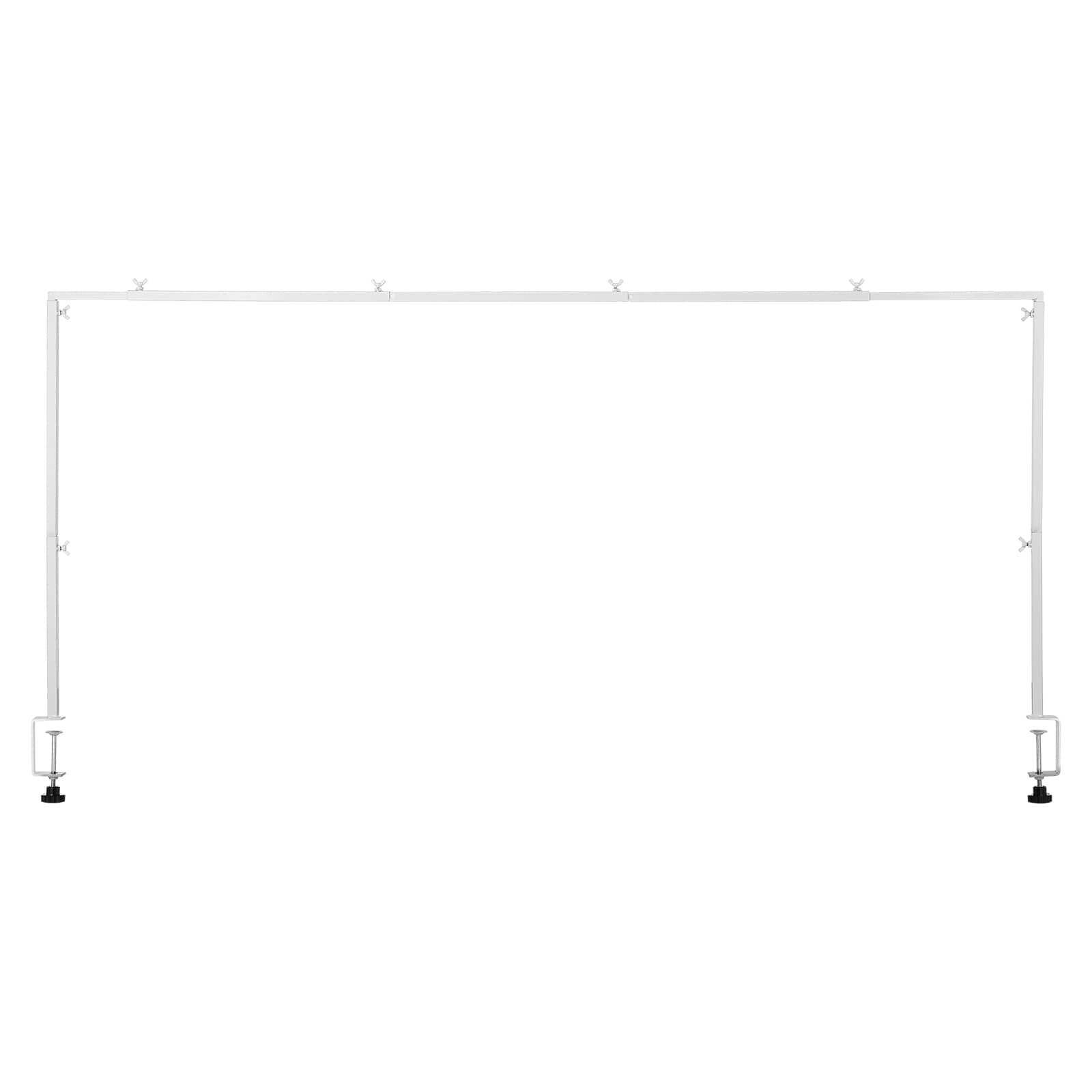 Front. VEVOR - Over The Table Rod Stand with Clamps, 13"-42'' Tall & 28"-98" Length Adjustable, Metal Table Arch Stand - White.