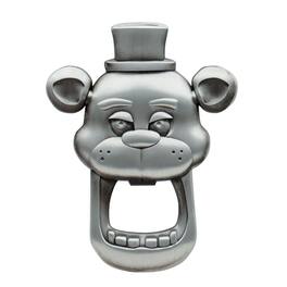 Fanattik - Five Nights At Freddy's Freddy Fazbear Face Magnetic Metal Bottle Opener - Silver