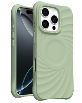 Ornarto - Vortuxe for Liquid Silicone iPhone 16 Pro Max Case 6.9", Drop Protection, Compatible with MagSafe - Matcha