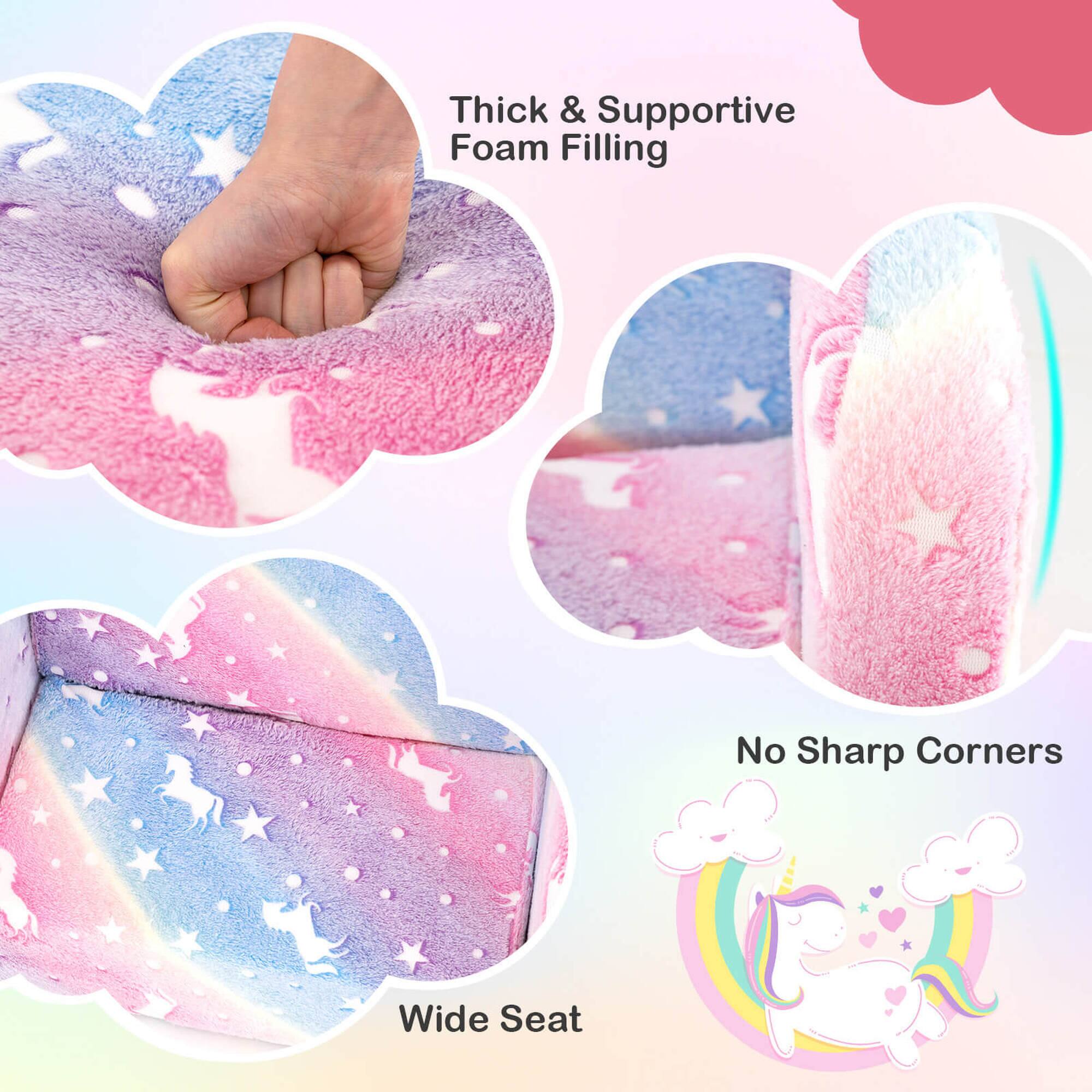 - Thick & Supportive Foam Filling
- No Sharp Corners
- Wide Seat