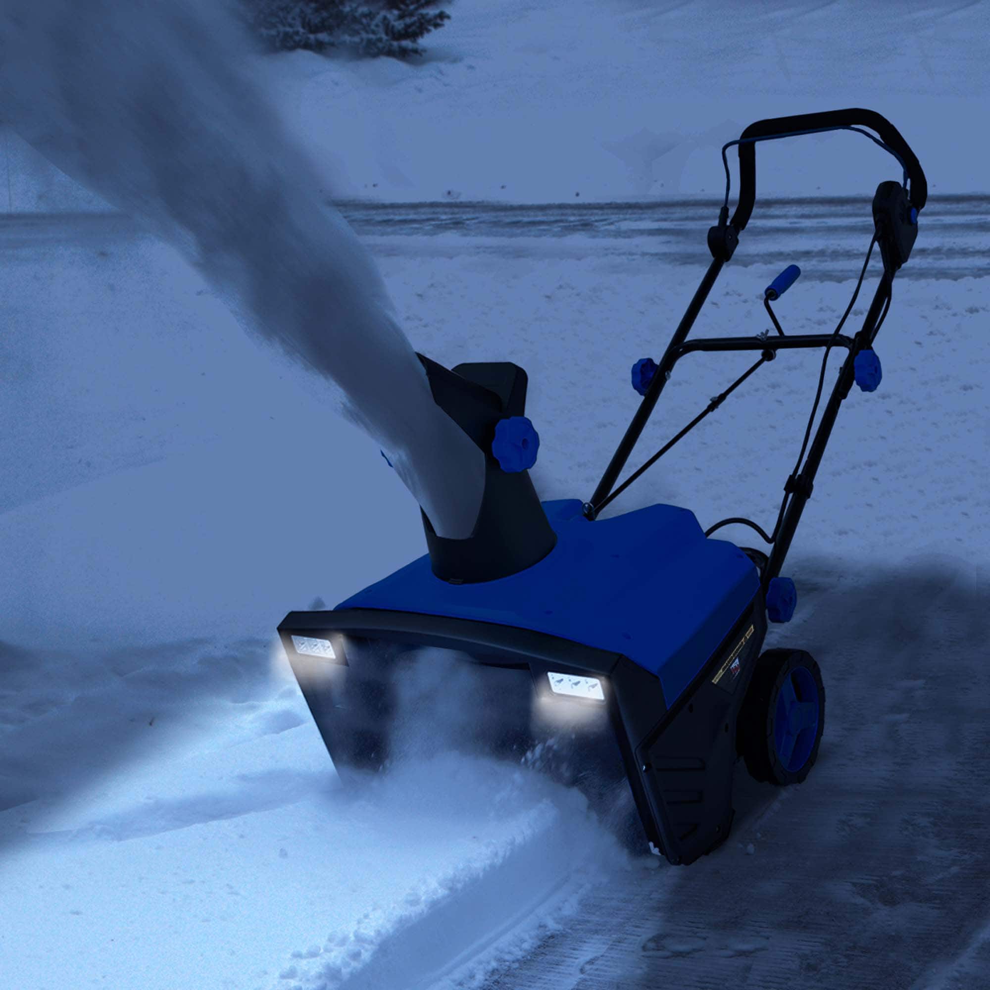Alt View 11. Costway - 20" Electric Snow Thrower 120V 15Amp Snow Blower w/180° Rotatable Chute 2 Lights - Blue.