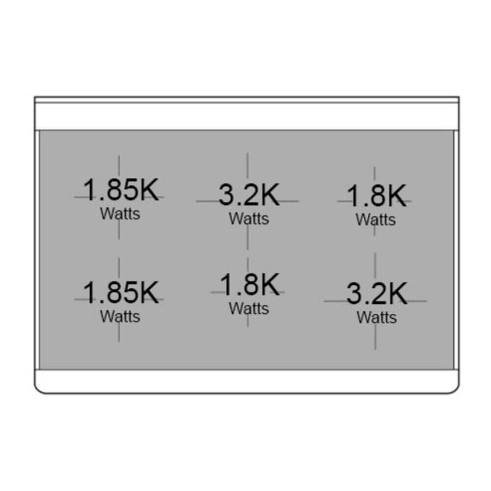 1.85K Watts  
3.2K Watts  
1.8K Watts  
1.85K Watts  
1.8K Watts  
3.2K Watts