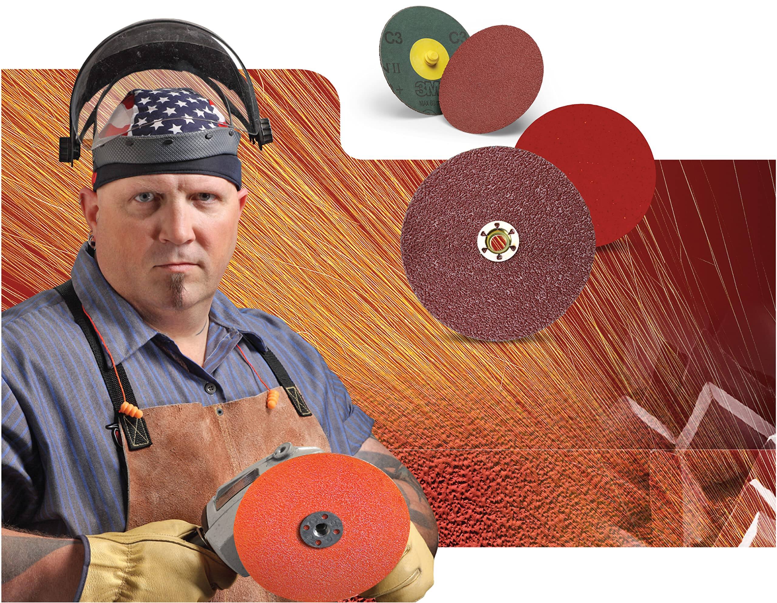 Alt View 2. JETRANSPORT - 3m Fibre Disc 987c - 36+ Grit Metal Grinding Ceramic Precision Shaped Grain For Angle Grinders 7" X 7/8" Cente - Default.