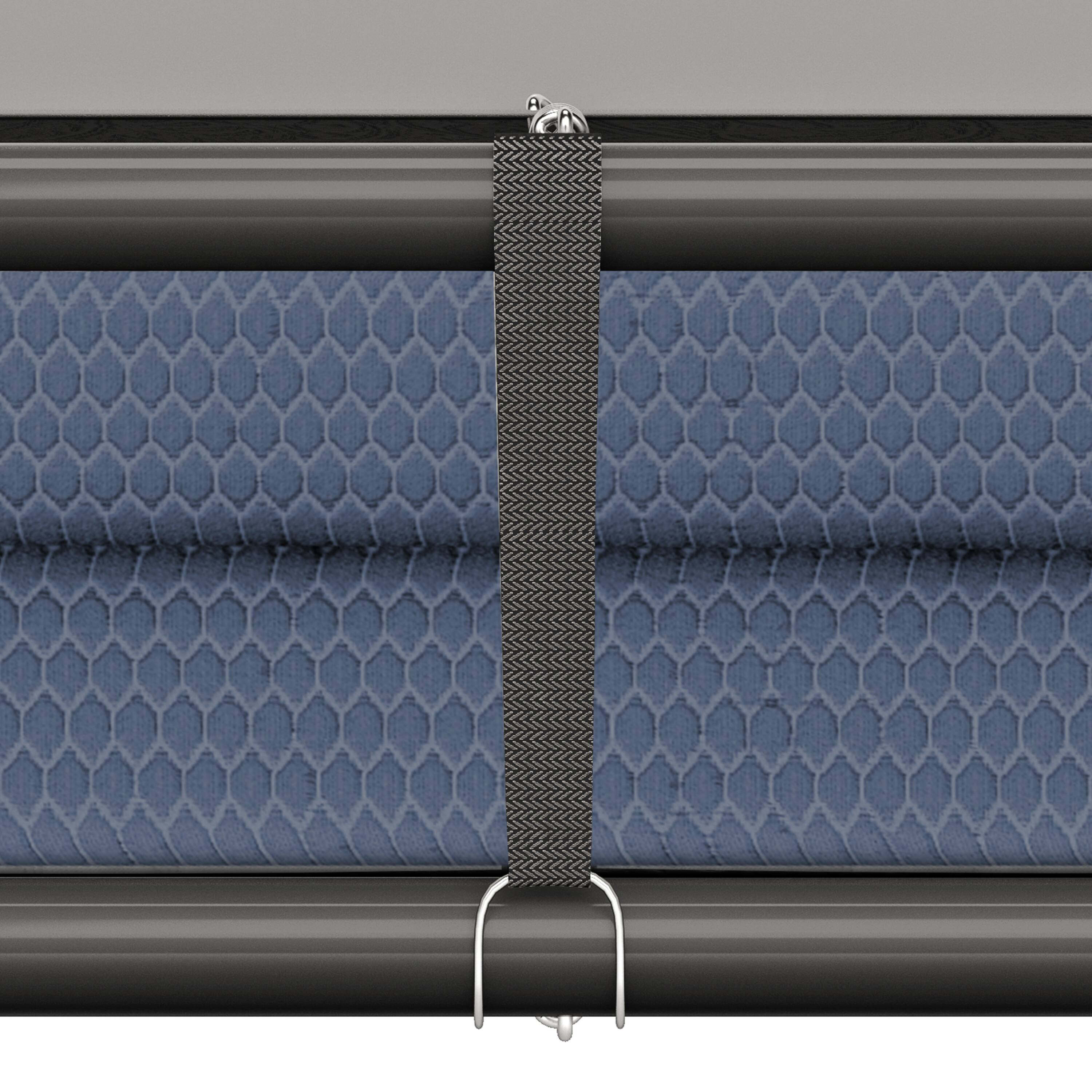Alt View 5. Boyd Sleep - Folding Guest Bed, Metal Frame with GelLux PU Mattress, Washable Removable Cover - Dark Blue.