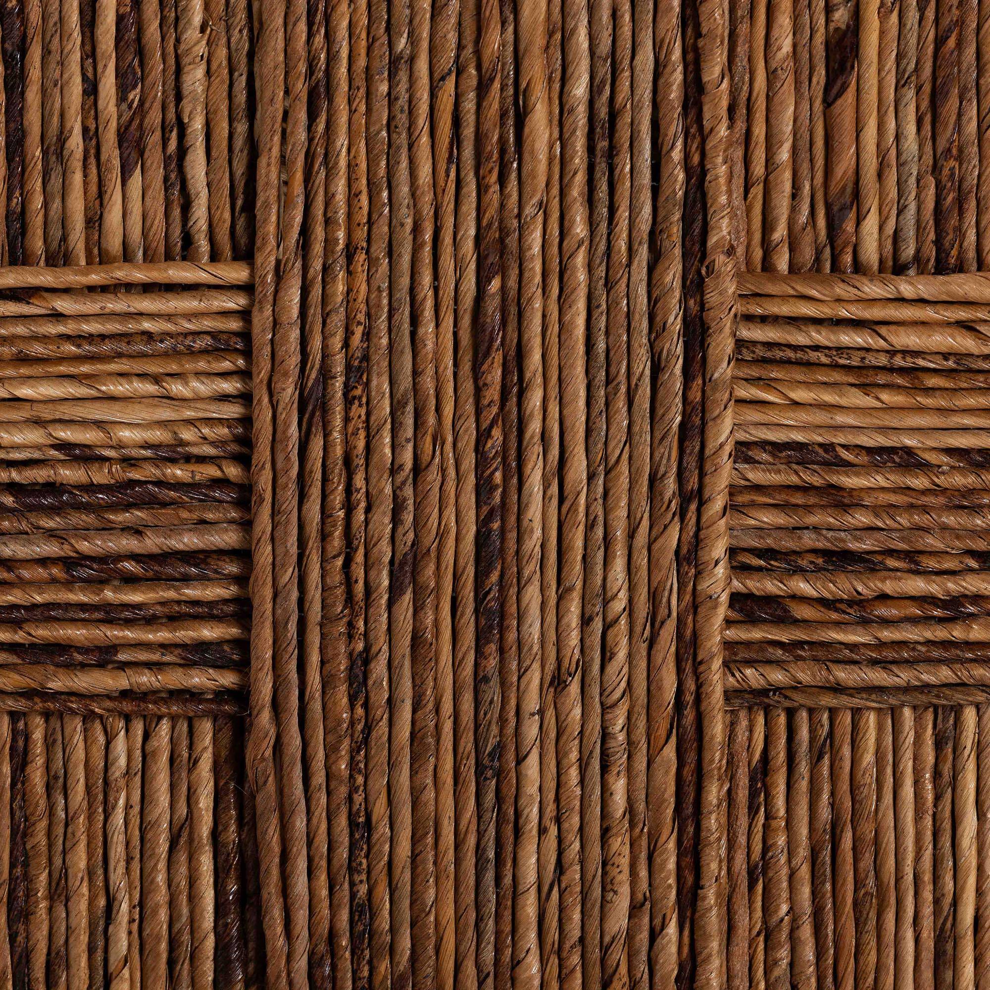 Alt View 2. bali & pari - Chabela Handwoven Seagrass Dining Chair Set of 2- Solid Mango Wood Frame with Woven Seat and Backrest, Rustic Boho Style - Natural Brown/Light Brown.