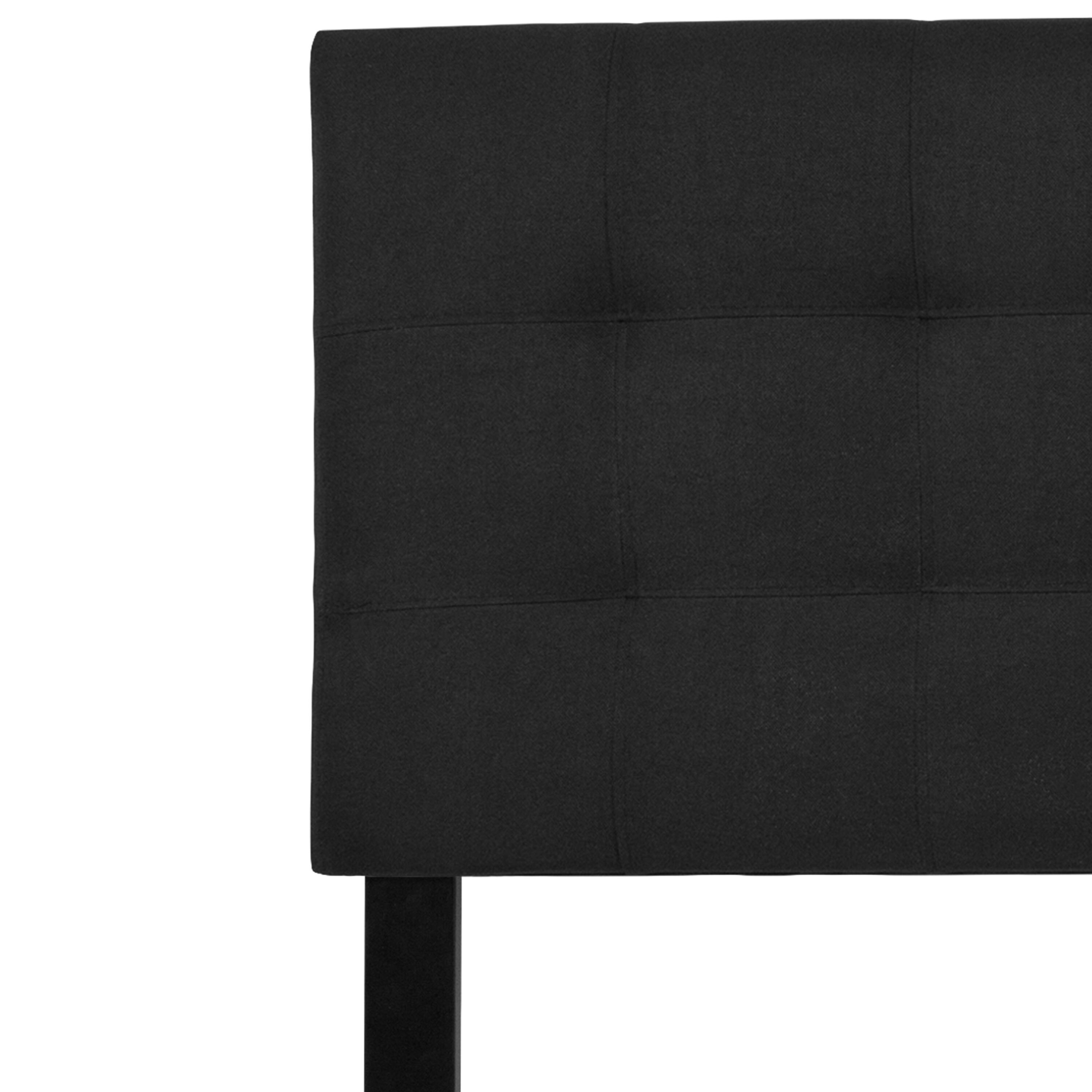 Alt View 5. Emma + Oliver - Quilted Tufted Upholstered Headboard - Black.