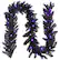 Front. Costway - 9ft Pre-lit Christmas Halloween Garland w/ 50 Purple LED Lights - Black.