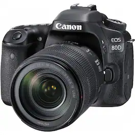 Canon - EOS 80D 24.2 MP DSLR body + EF-S 18-135mm f/3.5-5.6 IS USM Lens (International Model)