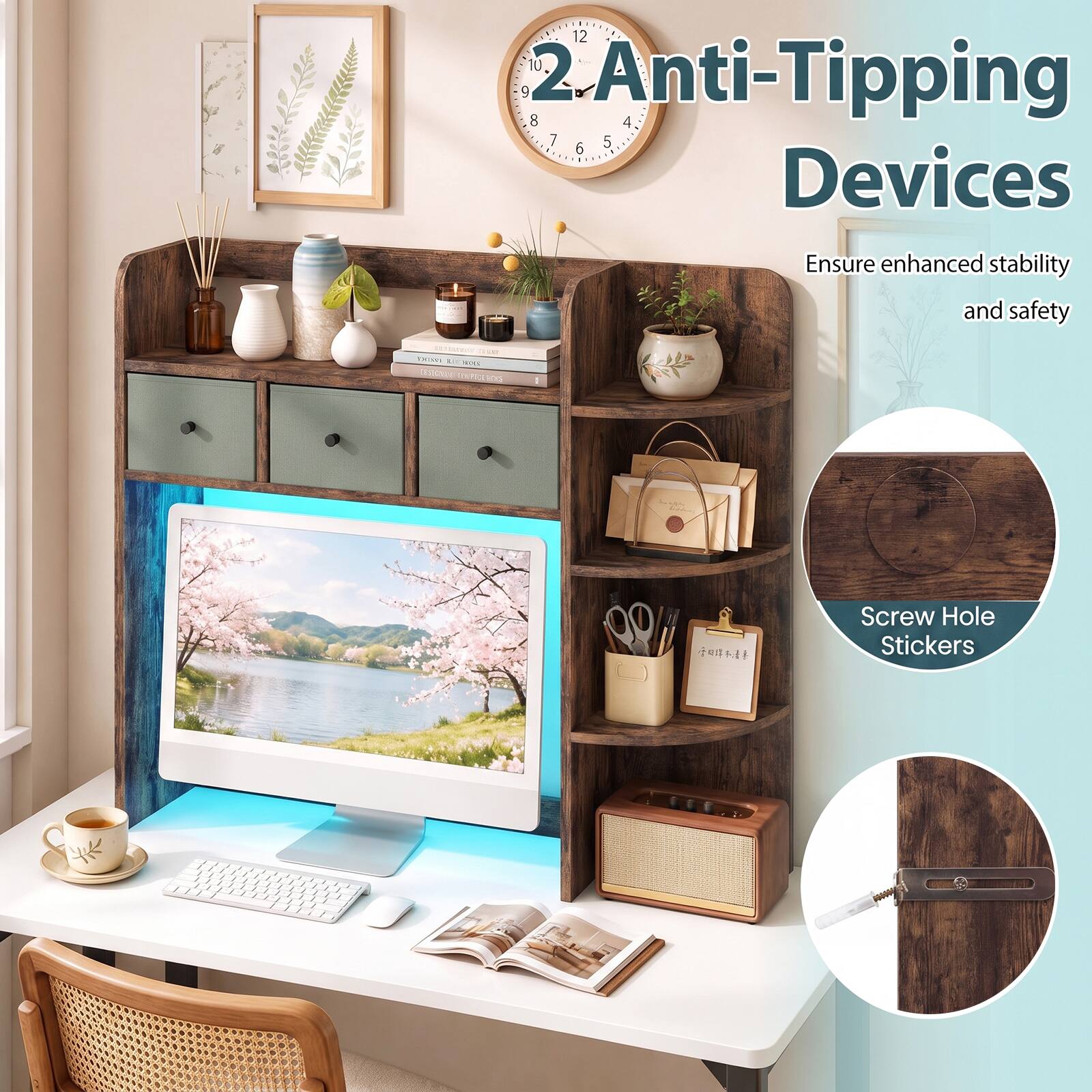12, 10 9 2 D Anti-Tipping 8 4 7 5 6 Devices Ensure enhanced stability and safety

11:00 SANTINOS KEN PROK DING

1

Screw Hole Stickers