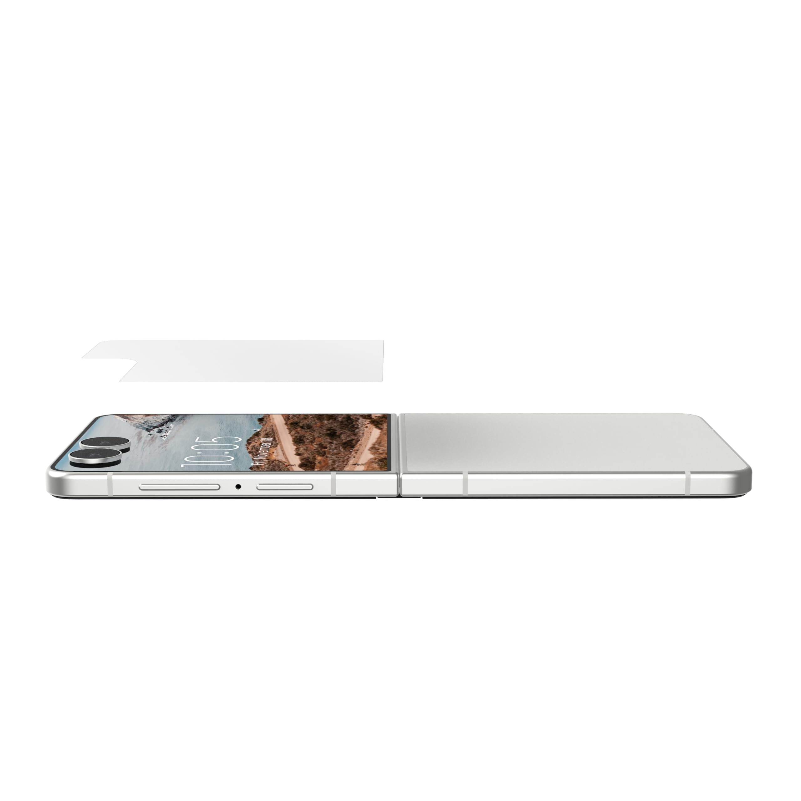 Alt View 4. UAG - Designed for Samsung Galaxy Z Flip8, Glass Screen Protector, Tempered Glass, Ultra HD, Anti-Fingerprint - Clear.