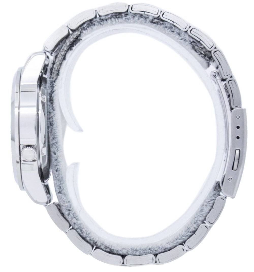 Left. Seiko - 5 Automatic SNKE51K1 Stainless Steel Men's Watch 30M - Silver, Blue.