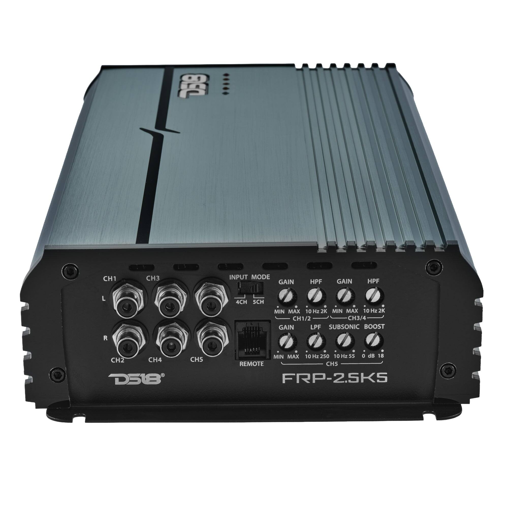 850

CH1
CH3
INPUT MODE GAIN
HPF
GAIN
HPF
L
4CH 5CH
I MIN MAX 10Hz2K MIN MAX 10Hz2K CH1/2 CH3/4 GAIN LPF SUBSONIC BOOST
R
CH2 CH4 D518
CH5
MIN MAX 10Hz250 10Hz55 0 dB 18 REMOTE CH5 FRP-2.5KS
