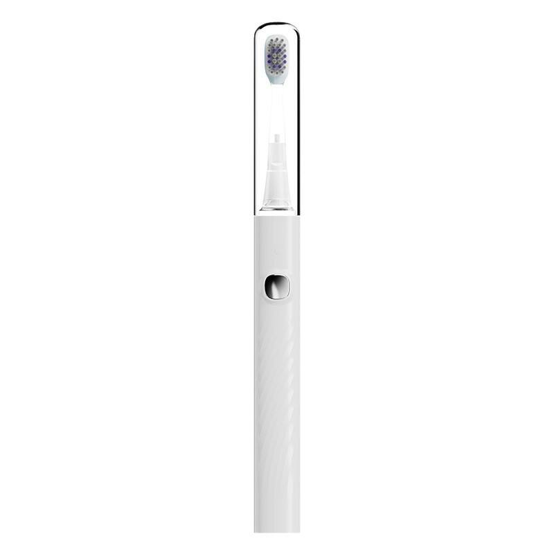 Front. Cluzine - Soft Electric Toothbrush IPX7 Square Sonic Magnetic Levitation Sterilization LED 5 Modes Type-C Charging - White.