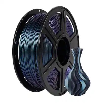 Front. Flashforge - Flashforge PLA Filament 1.75mm +/- 0.02mm Color Changeable 3D Printer Filament 1kg (2.2lbs), Chameleon Changing Colors - Burnt Titanium.