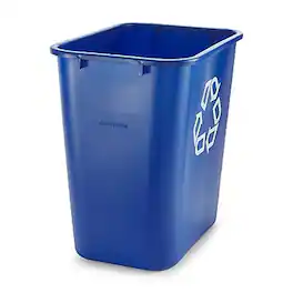Coastwide Professional - Plastic Indoor Recycling Container Without Lid Soft Molded Plastic, 7 Gallon - Blue