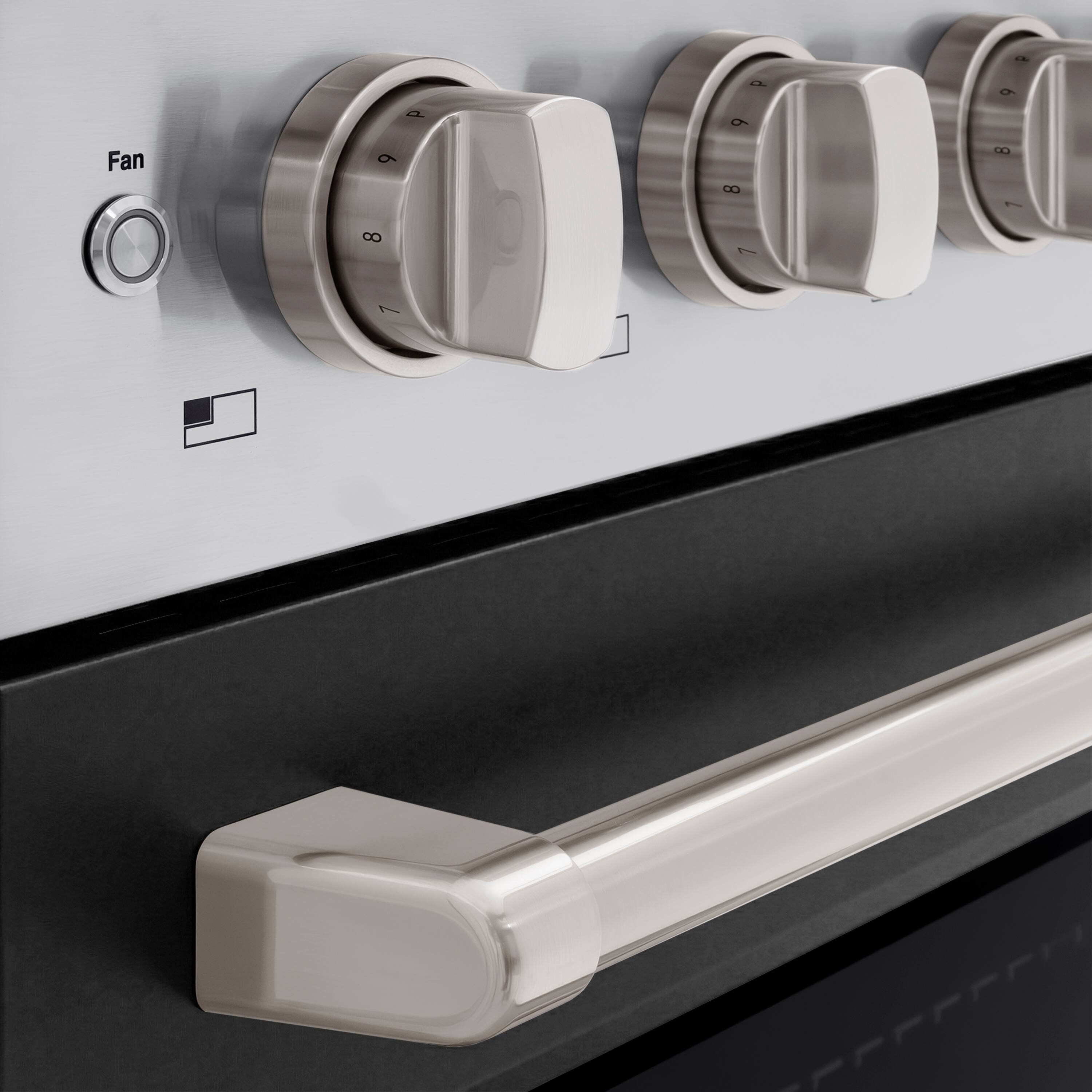 Alt View 3. ZLINE - 36 in. 5.2 cu. ft. Paramount Freestanding Induction Range with 5 Burners and Electric Oven with Black Matte Door - Matte Black.