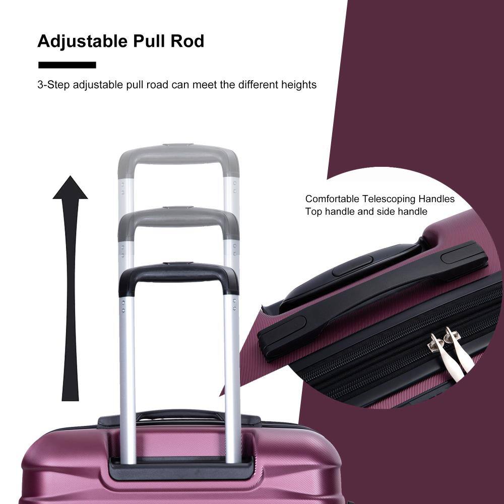 Adjustable Pull Rod  
3-Step adjustable pull rod can meet the different heights  

Comfortable Telescoping Handles  
Top handle and side handle