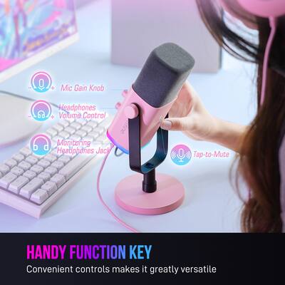 FIFINE conjunto de microfone para jogos XLR/USB, mic dinâmico para PC FIFINE conjunto de microfone para jogos XLR/USB, mic dinâmico para PC