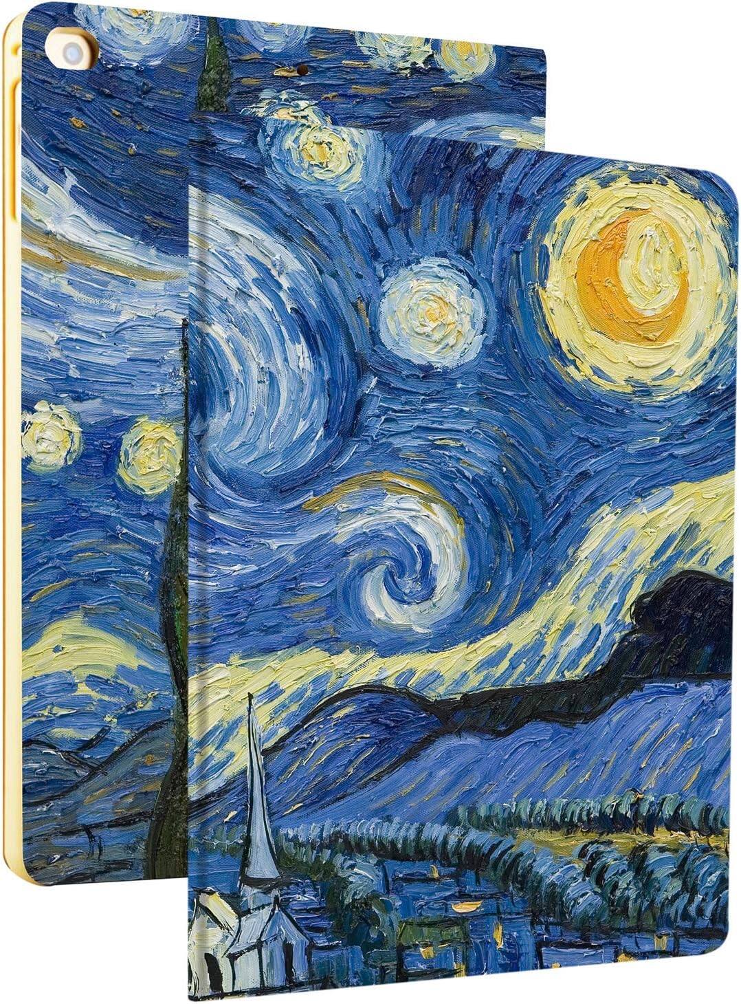 Alt View 3. DuraSafe Cases - iPad Air 5th/4th Gen 10.9" 2022/2020 Folio Smart Case with Dual-Angle Stand A2316 A2324 A2325 A2072 A2588 A2589 A2591 - Starry Night.