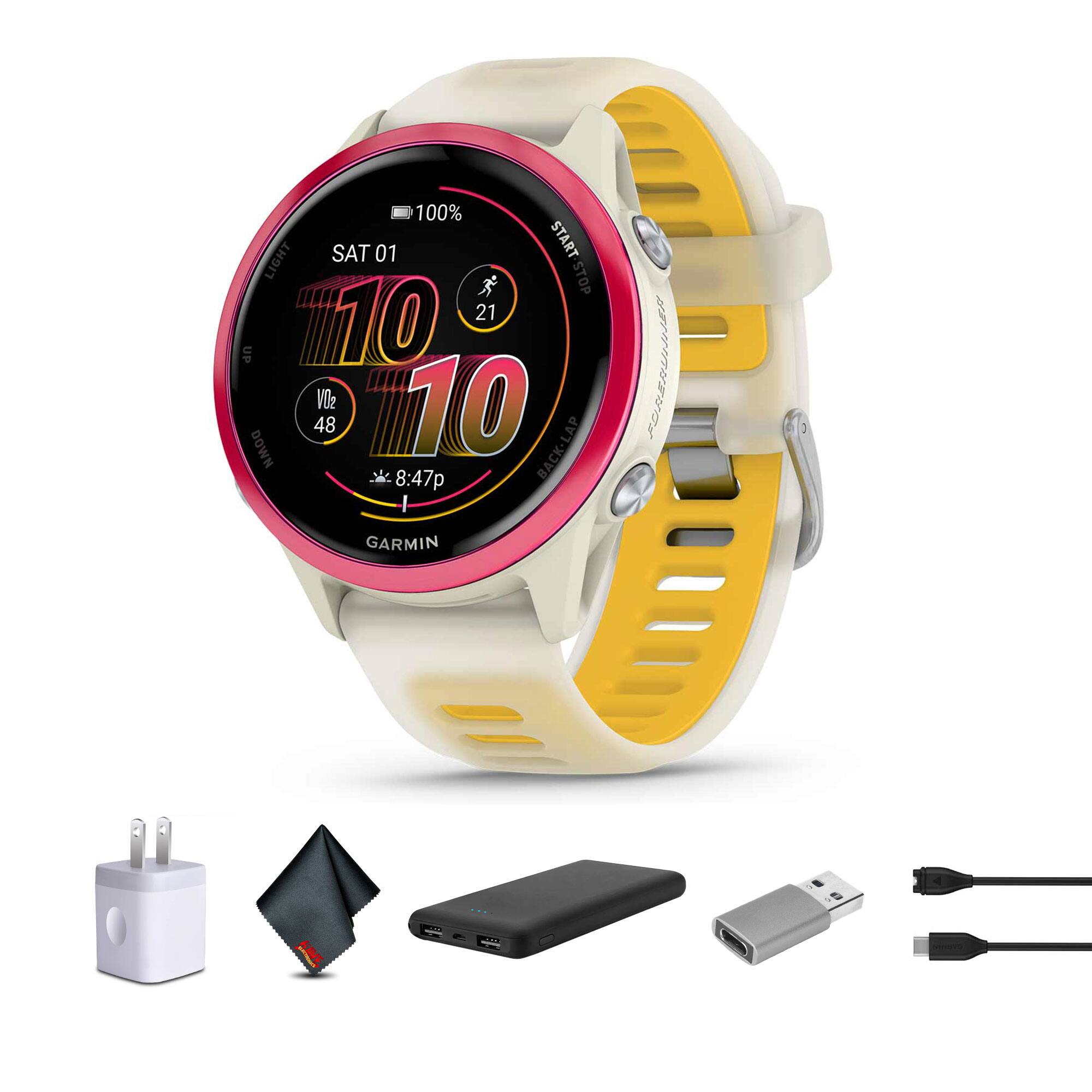 100%  
SAT 01  
10  
21  
V02 48  
8:47p  
GARMIN  
START/STOP  
BACK LAP