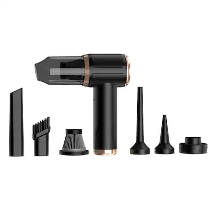 Front. Cluzine - 5-in-1 Handheld Vacuum Cleaner, 45000Pa Suction & 6 Nozzles for Home, Car & Outdoor.