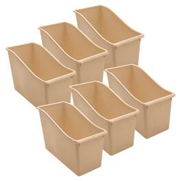 Teacher Created Resources - Plastic Book Bin, Light Brown, Pack of 6