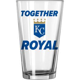 Logo Brands - Kansas City Royals 16oz. Team Slogan Pint Glass - Multicolor
